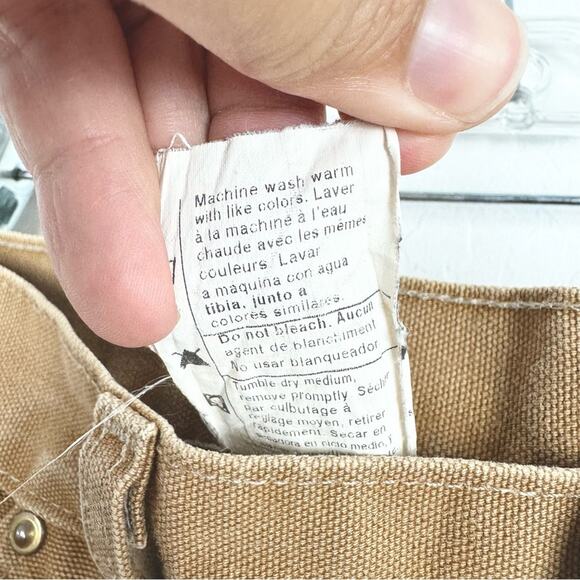Carhartt Thrashed Destroyed B01 BRN Double Knee Carpenter Jeans Tan Size 31x30 - Picture 8 of 11